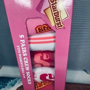 Pink Crew Socks - 5 Pairs